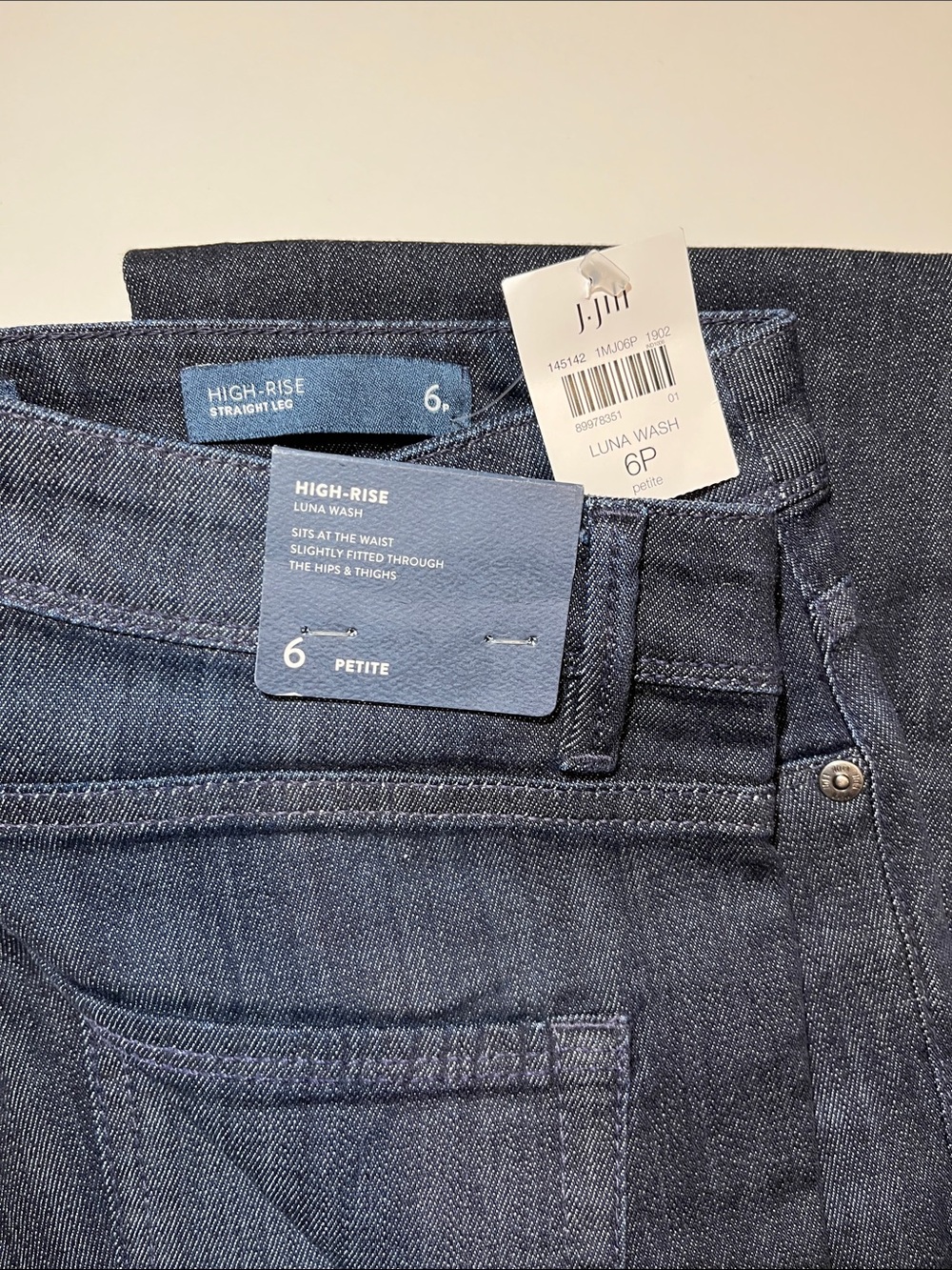 NWT J Jill Petite High-Rise Straight Leg Jeans - Luna Wash
